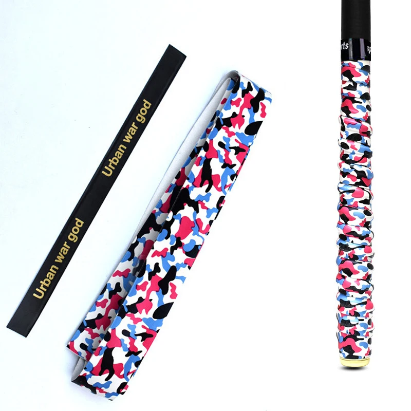 1.5m Anti-slip Camo Fishing Rods Band Tennis Overgrips Sweatband Badminton Racket Grips Sweat Band Sweat-absorbing Grip Tape