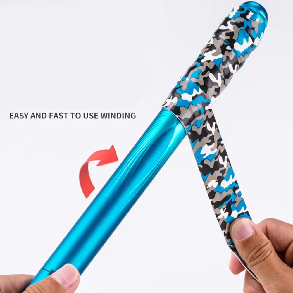 1.5m Anti-slip Camo Fishing Rods Band Tennis Overgrips Sweatband Badminton Racket Grips Sweat Band Sweat-absorbing Grip Tape