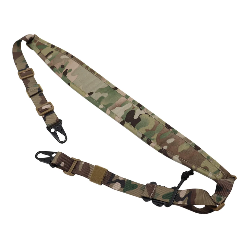 Hunting Rifle Tactical Sling Removable 2 Point Padded Combat Modular Gun Sling Shooting Strap Accessories MC MCBK