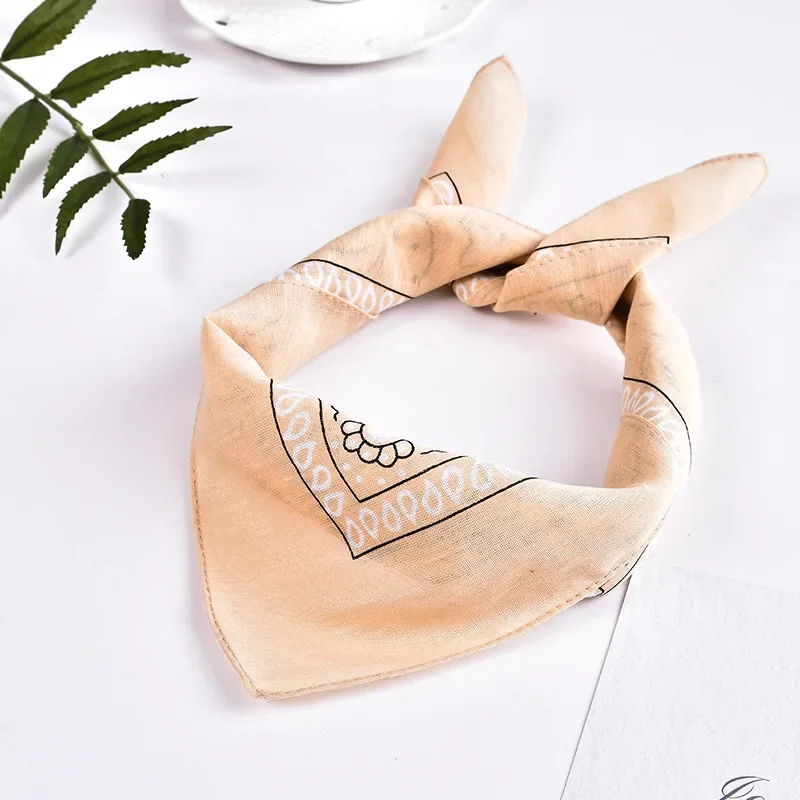 1/10pcs Fashion Hip Hop 100% Cotton Bandana Square Scarf 55cm*55cm Black Red Paisley Headband Printed For Women/Men/Boys/Girls