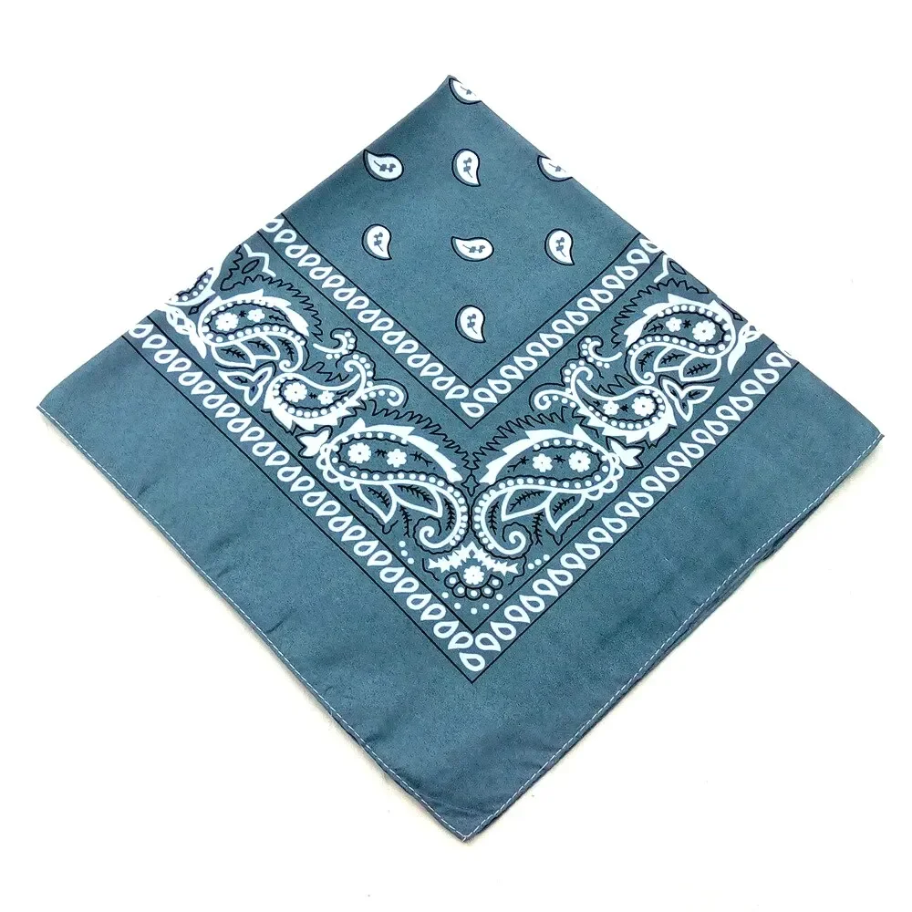 1/10pcs Fashion Hip Hop 100% Cotton Bandana Square Scarf 55cm*55cm Black Red Paisley Headband Printed For Women/Men/Boys/Girls
