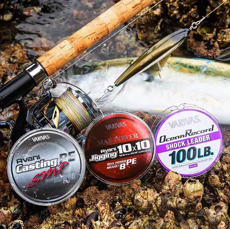 Original Japan VARIVAS FISHING LINE Ocean Record SHOCK LEADER Front Wire FISHING LINE 50M/30M 35LB-370LB JAPAN FISHING LINE