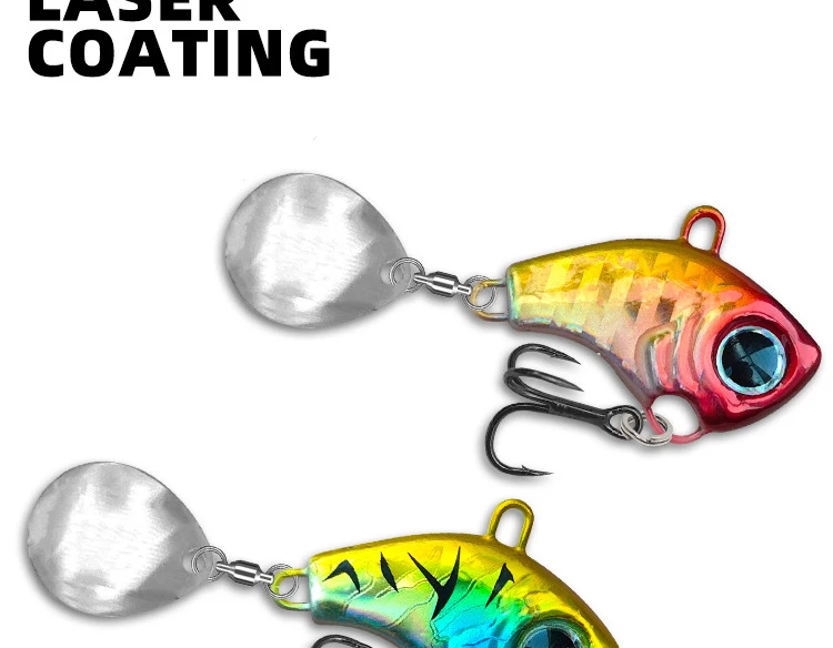 Testar Fishing Lures 5g 7g 10g 15g 20g Rotating Metal VIB Vibration Spinner Spoon Ice Fishing Jigs Trout Winter Fishing Baits