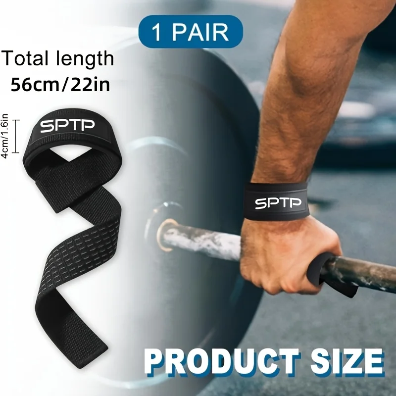 Weight Lifting Straps for Weightlifting, Gym Lifting Wrist Straps, Deadlift Straps with Anti Slip Silicone and Neoprene Padded