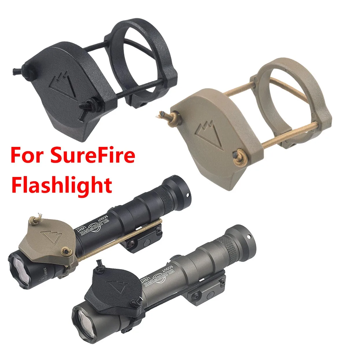 Flashlight Protective Cover Airsoft Tactical Light Front Lens Cap For SureFire M300 M600 M952V M951 Mod Scout Light Protector