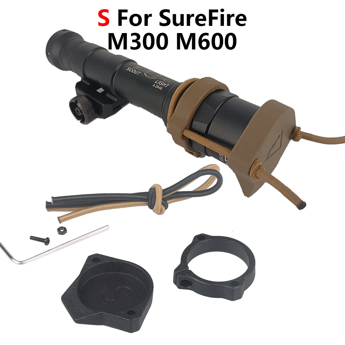 Flashlight Protective Cover Airsoft Tactical Light Front Lens Cap For SureFire M300 M600 M952V M951 Mod Scout Light Protector