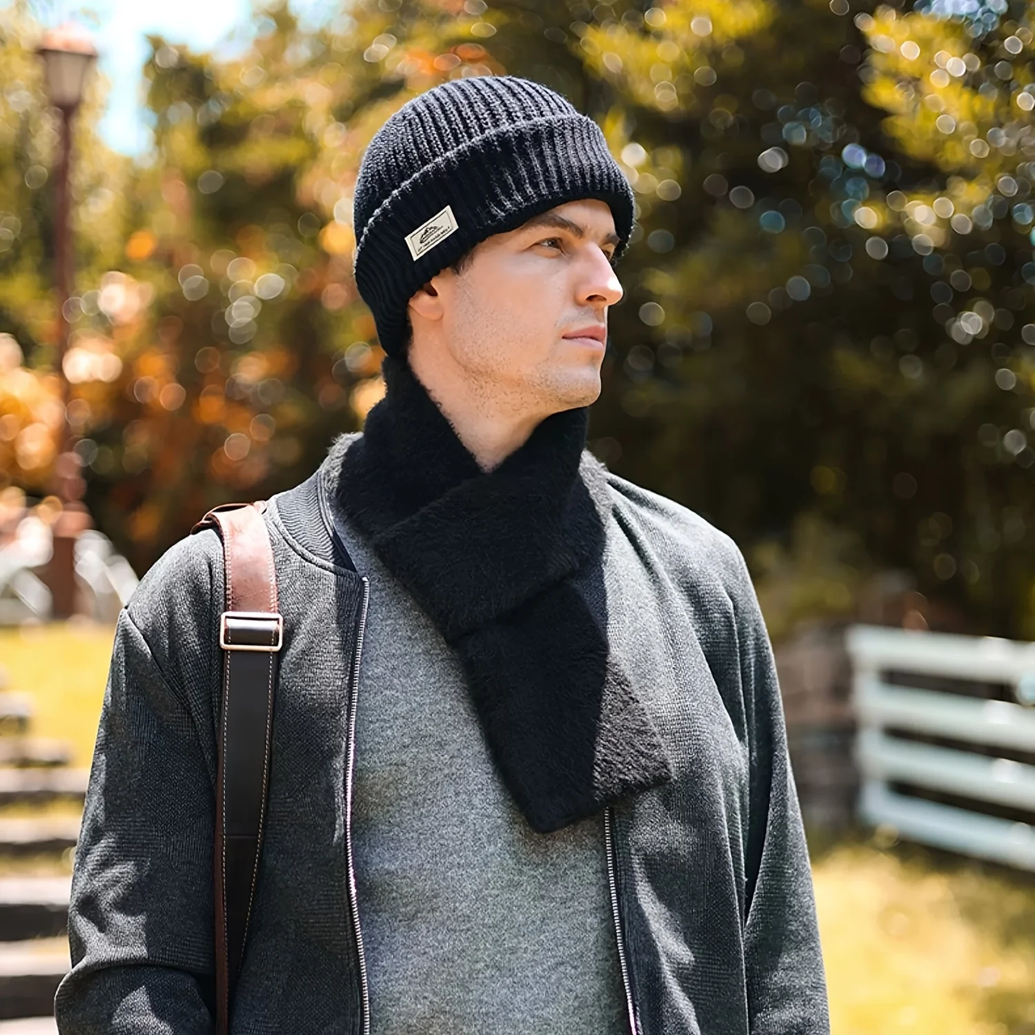 2In1 Winter Balaclava Beanie Hat Knitted Full Face Mask Warm Ski Tactical Cycling Cap Men Women Outdoor Sports Earmuffs Hat