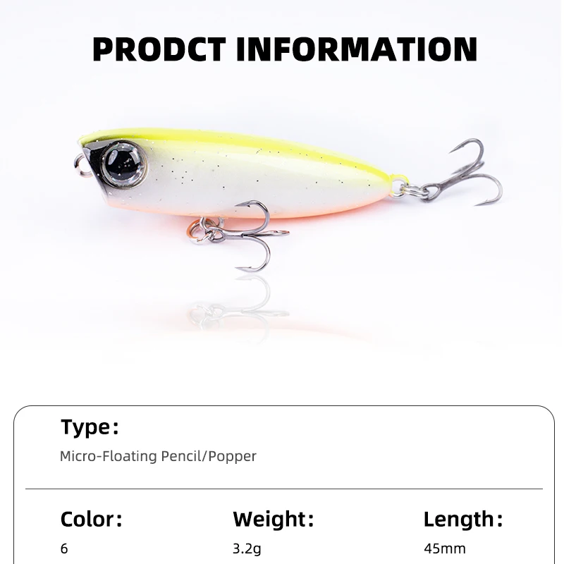 OUTKIT 2025 3.2g Floating Pencil Fishing Lure Top Water Dog Hard Lures Baits Wobbler Artificial Hard Bait Fishing Tackle Pesca