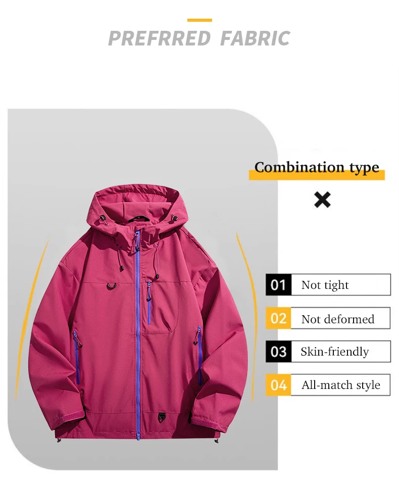 LNGXO Men Women Waterproof Hiking Jacket Trekking Camping Mountaineering Windbreaker Unisex Outdoor Sport Windproof Rain Coat