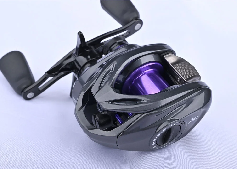DMK Cheetah Air 7.6:1 DC Fishing Reels Carbon Fibre 135g Electronic Brake MIIEC Band Sound 3-17g Baitcast Fishing Reels