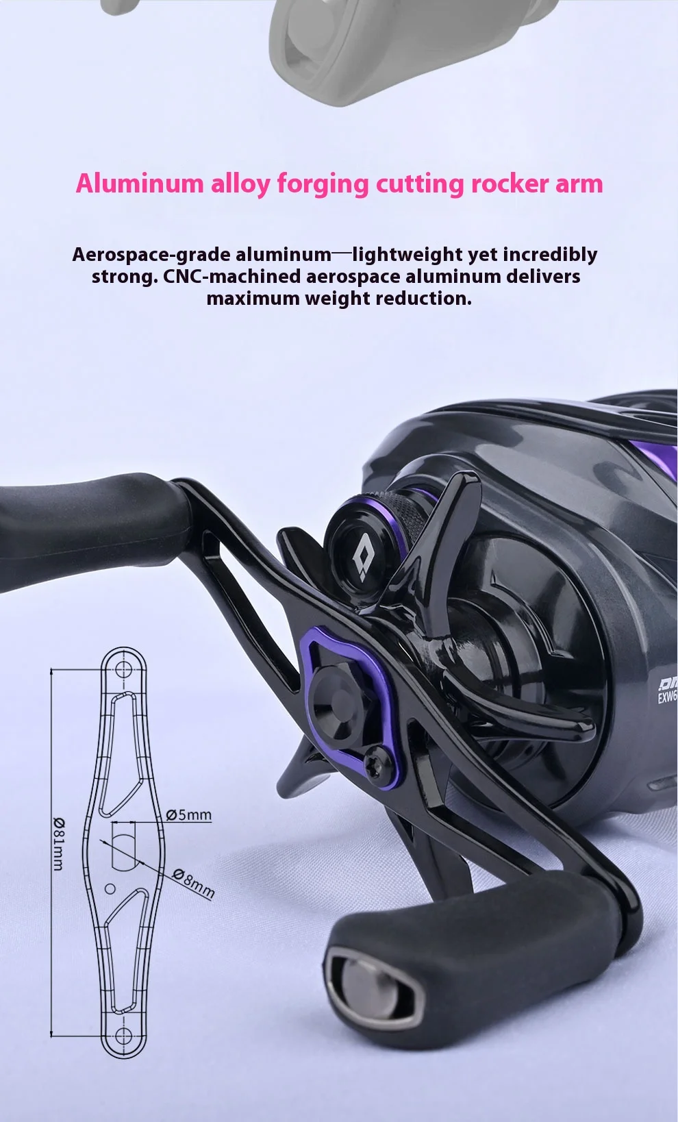 DMK Cheetah Air 7.6:1 DC Fishing Reels Carbon Fibre 135g Electronic Brake MIIEC Band Sound 3-17g Baitcast Fishing Reels