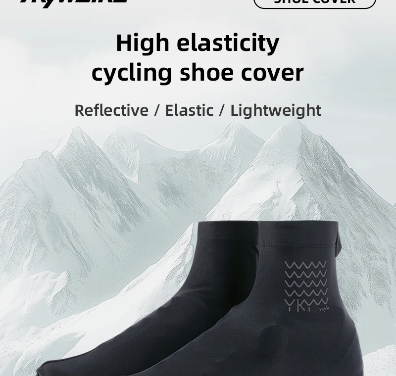 YKYWBIKE Cycling Shoe Cover Road Bike Overshoes Lightweight  Women Men Elastic MTB Bicycle Shoes Cover Reflective