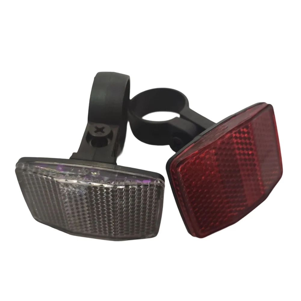 Bicycle Reflectors Front Rear Warning Light Safety Lens Fits 31.8mm Handlebar Seatpost For MTB Bike Bicycle Accessorie