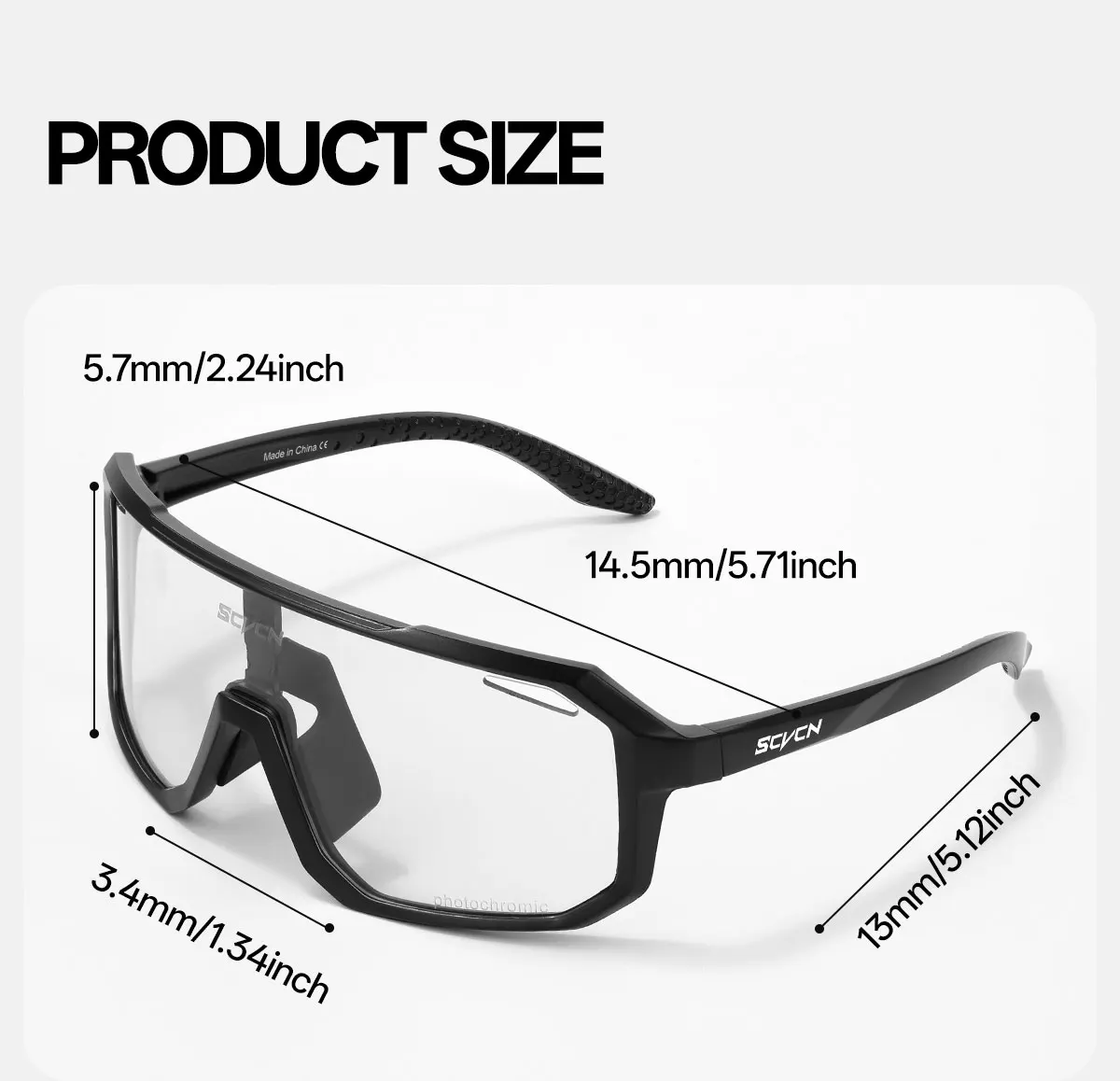 SCVCN Outdoor Cycling Glasses Men Bike UV400 Eyewear Sports MTB Road Goggles Bicycle Women Driving Hiking Climbing Sunglasses