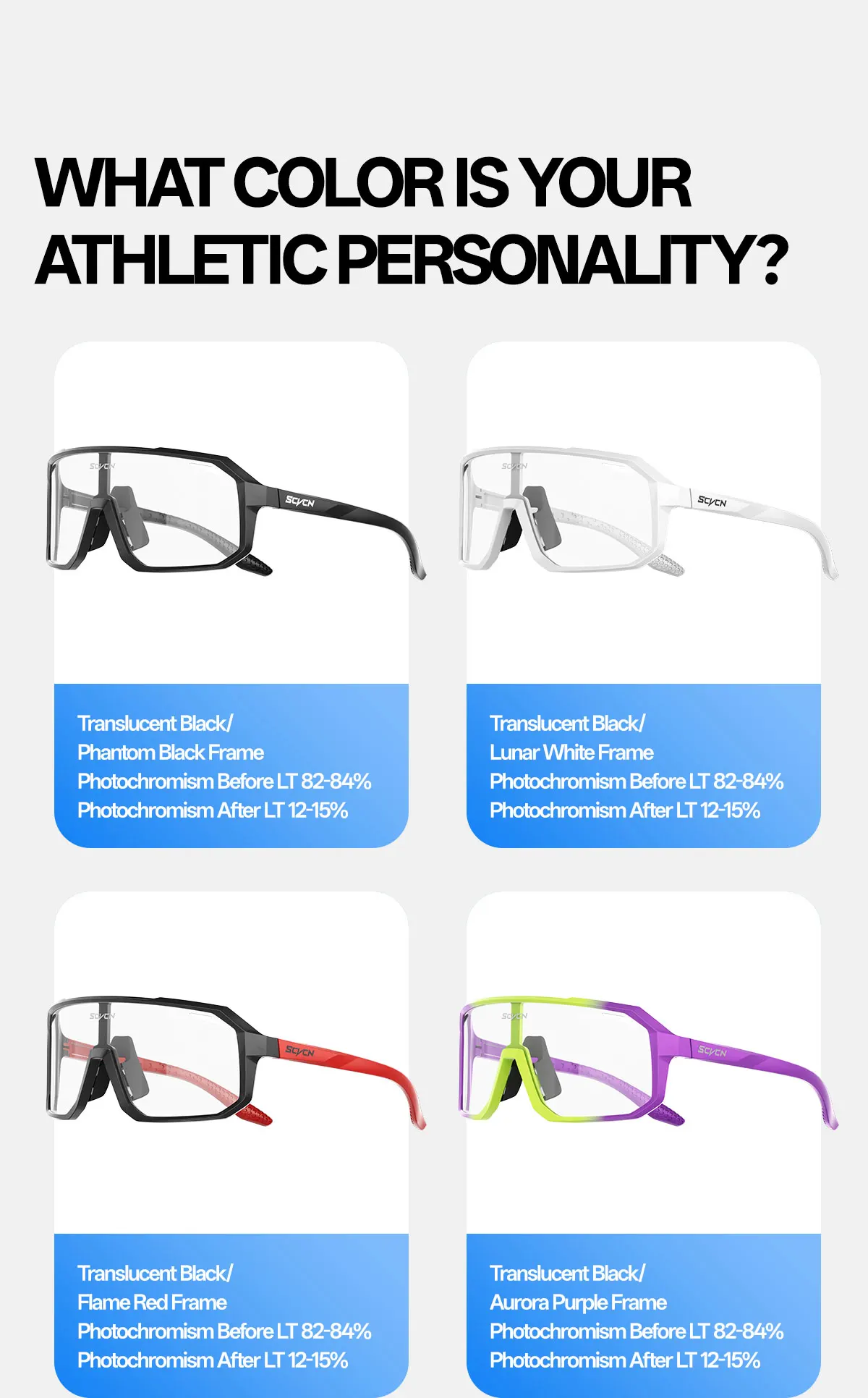 SCVCN Outdoor Cycling Glasses Men Bike UV400 Eyewear Sports MTB Road Goggles Bicycle Women Driving Hiking Climbing Sunglasses