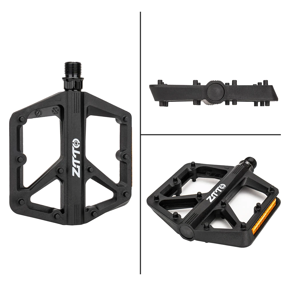 ZTTO Ultralight Pedal Mountain Road Bike Pedal Platform Nylon Pedals Sealed Bearings Footboard Cycling BMX Anti-slip Flat Pedals