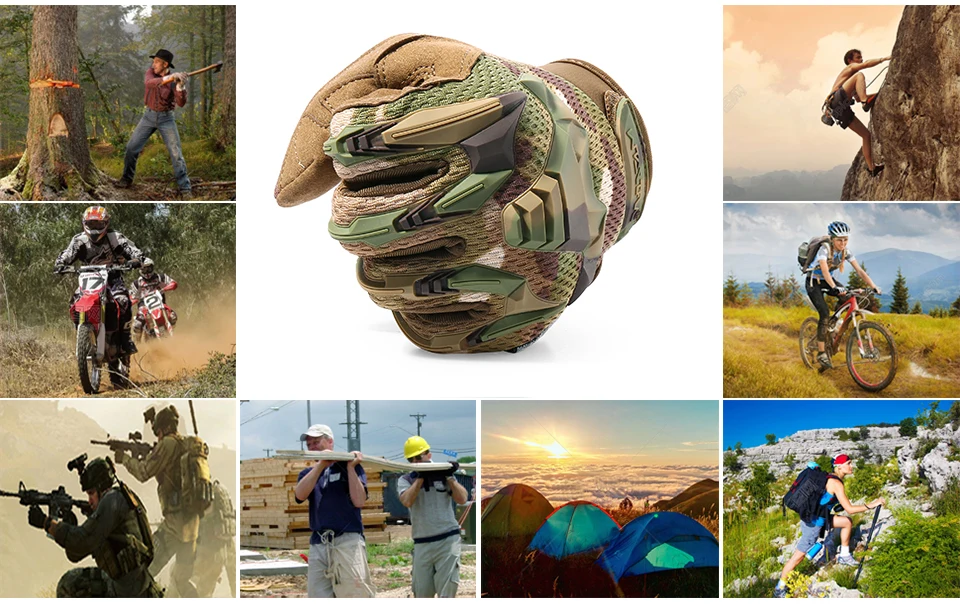 Men Tactical Gloves Touch Screen Outdoor Sport Paintball Combat Hiking Hunting Riding Bike Non-slip Breathable Cycling Equipment