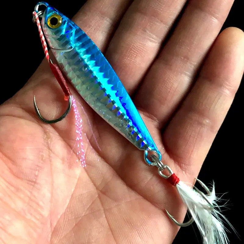 Shore Cast Fishing Lure Slow Jigbait 7g/10g/15g/20g/30g/40g Metal Jig Artificial Lure Bait 1 Pcs