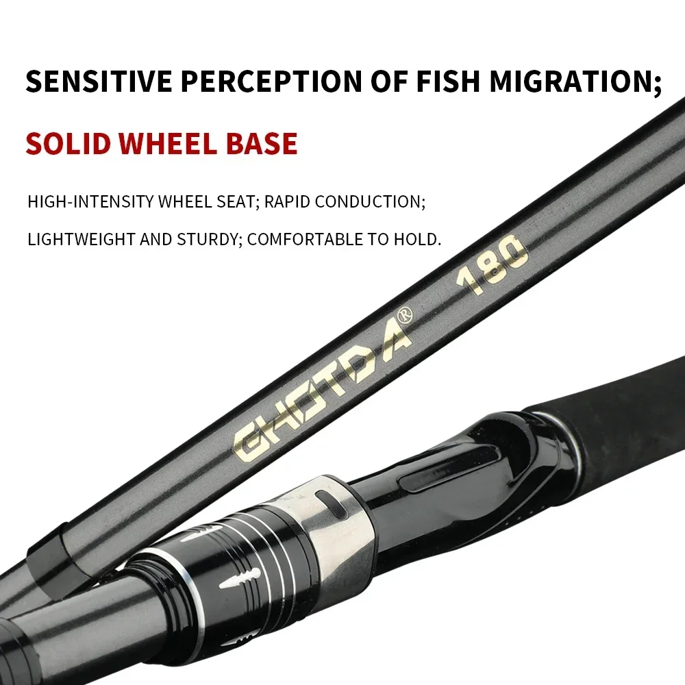 1.5-2.4m Fishing Rod Reel Combo Portable Telescopic Travel Pole 18+1BB Left/Right Hand Baitcasting Reel for Bass Carp Fishing