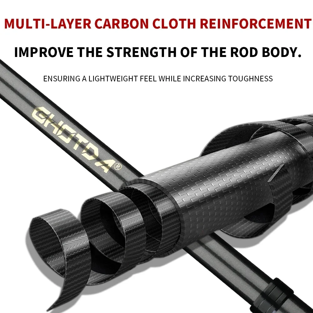 1.5-2.4m Fishing Rod Reel Combo Portable Telescopic Travel Pole 18+1BB Left/Right Hand Baitcasting Reel for Bass Carp Fishing