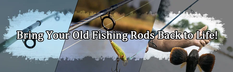 9KM Fishing Rod Guide 8~120Pcs Spinning Rod Repair Kit Stainless Steel Casting Rod Building Ceramics Ring Rod Replacement Set