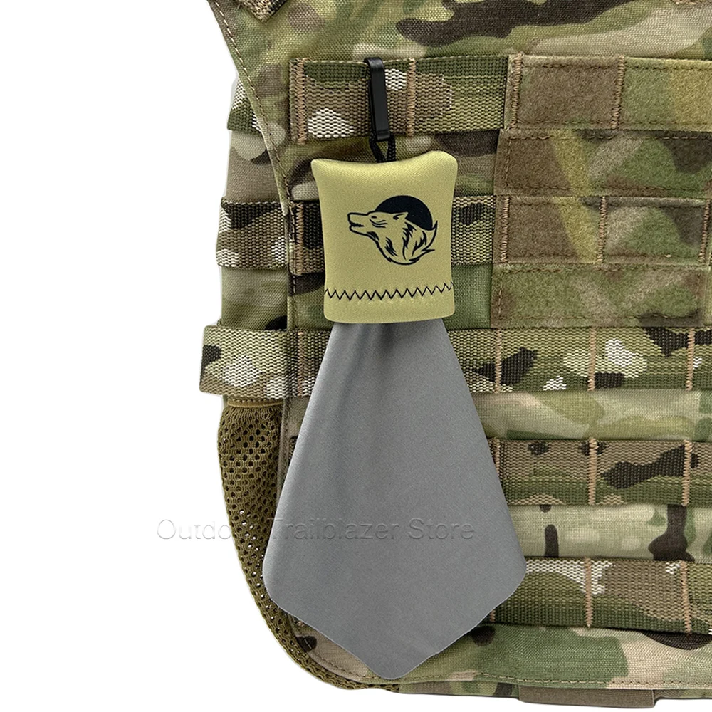 Tactical Ultra-Fine Fibers Cleaning Cloth Hanging One-piece Folding Storage Washable for Binoculars Scopes Glasses Screens