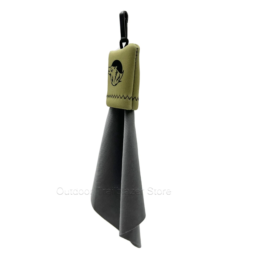 Tactical Ultra-Fine Fibers Cleaning Cloth Hanging One-piece Folding Storage Washable for Binoculars Scopes Glasses Screens