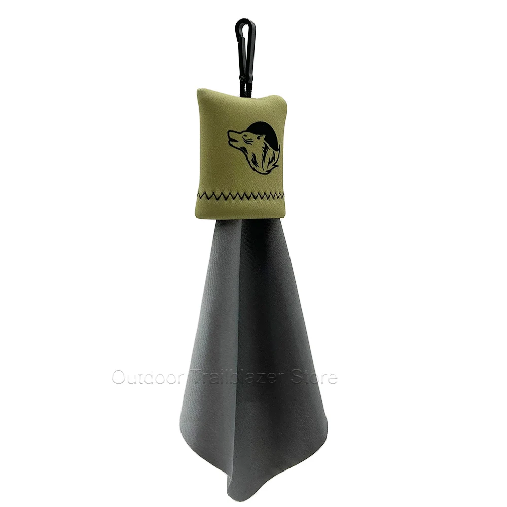 Tactical Ultra-Fine Fibers Cleaning Cloth Hanging One-piece Folding Storage Washable for Binoculars Scopes Glasses Screens