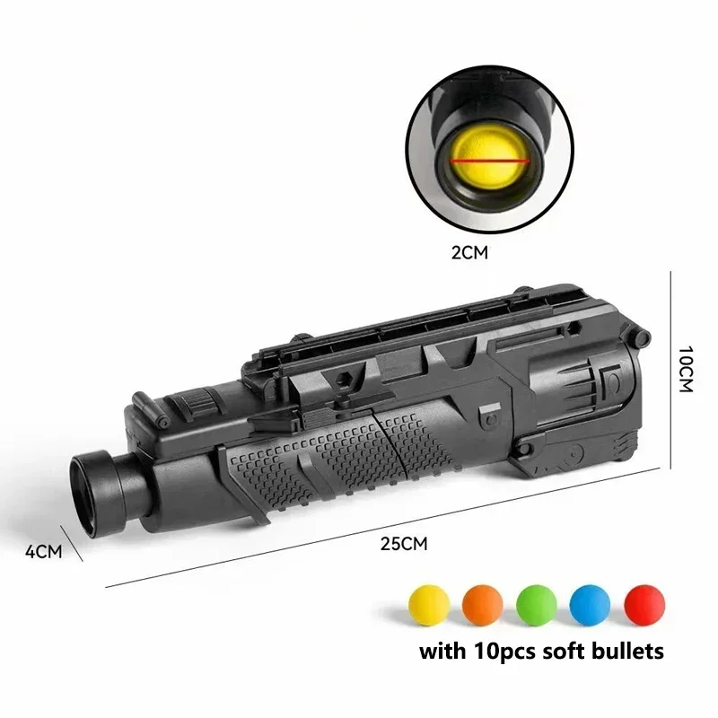 Outdoor Sports M203 Gel Balls Grenade Launcher M416 Foam Soft Bullet 20mm DIY Down Hanging CS Toy Accessories QG811
