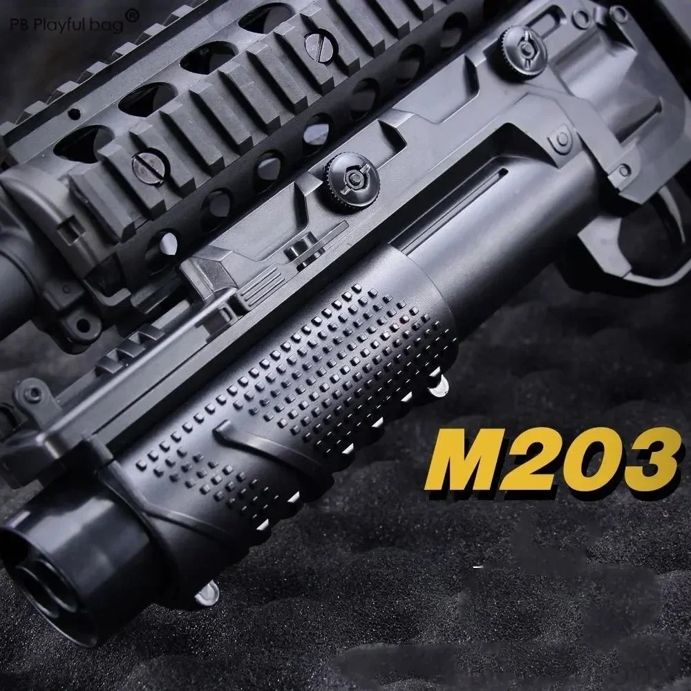 Outdoor Sports M203 Gel Balls Grenade Launcher M416 Foam Soft Bullet 20mm DIY Down Hanging CS Toy Accessories QG811