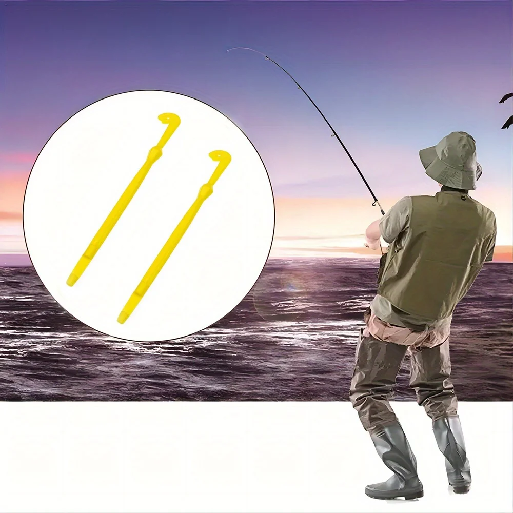 2PCS Loop Tyer and Hook Disgorger Tool, Fast Knot Tying Kit for Fishing Line, Durable Plastic Tool for Hook Removal and Loop