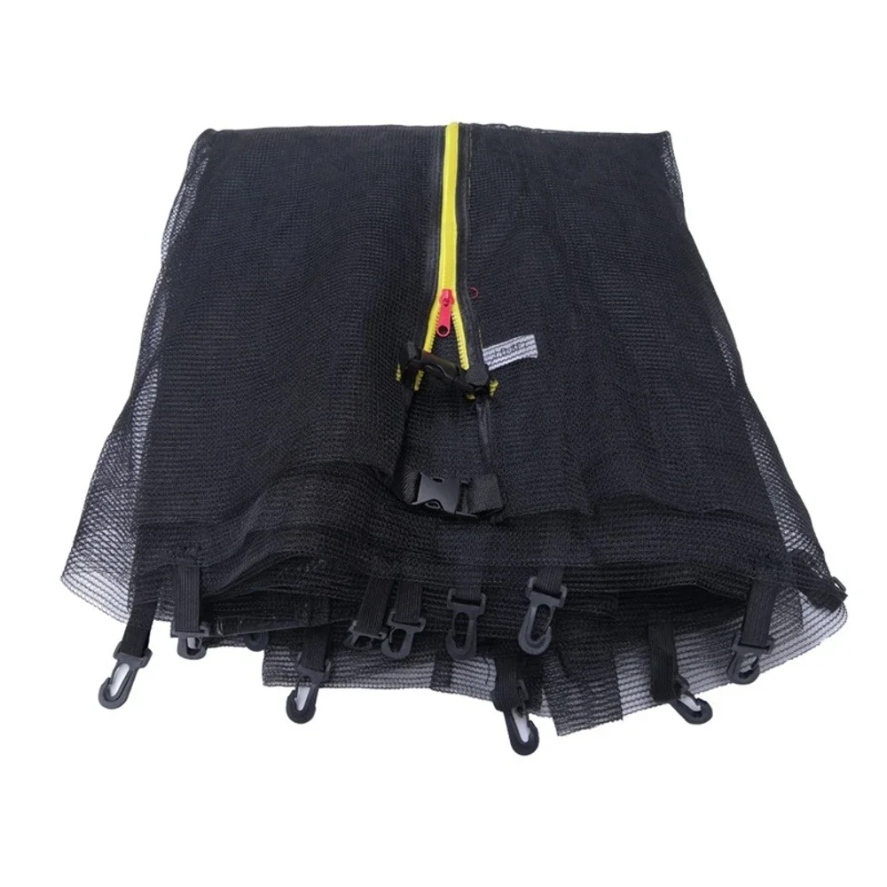 (Only Net, No Pole) Trampoline Safety Net Enclosure Netting Protection Replacement for 6/8/10/12Ft Trampoline Frames w/ Zipper