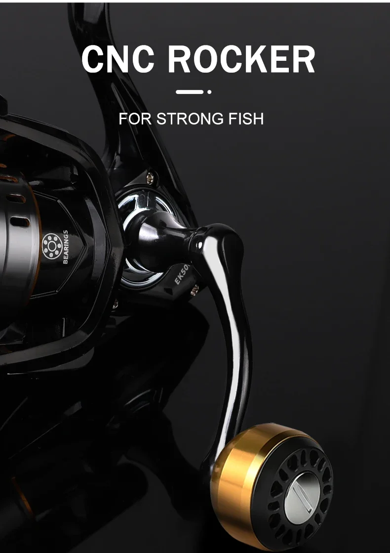 Fishing Reel, 13BB Freshwater Fishing Reels, Ultra Smooth Powerful Saltwater Spinning Reel, 5.2:1 Gear Ratio Waterproof Reel