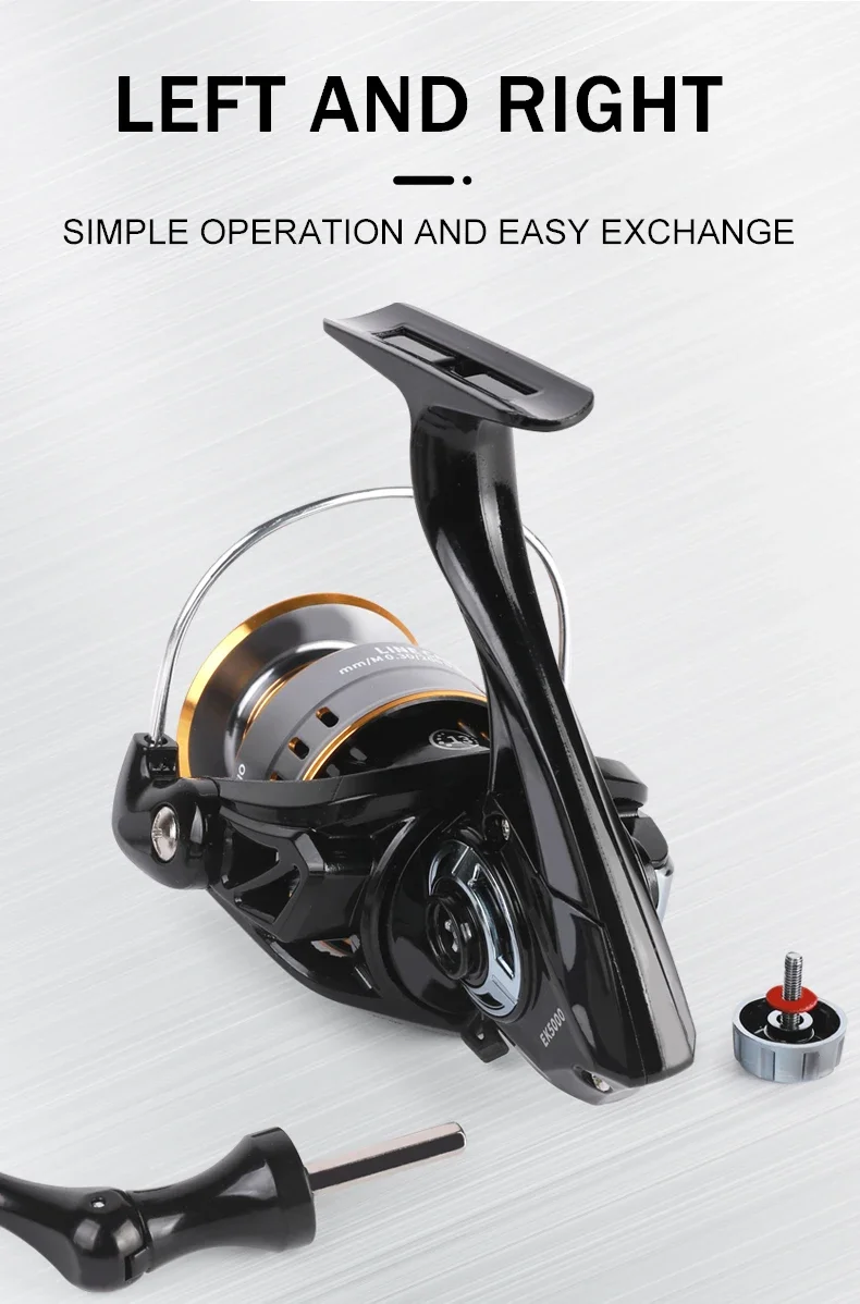 Fishing Reel, 13BB Freshwater Fishing Reels, Ultra Smooth Powerful Saltwater Spinning Reel, 5.2:1 Gear Ratio Waterproof Reel