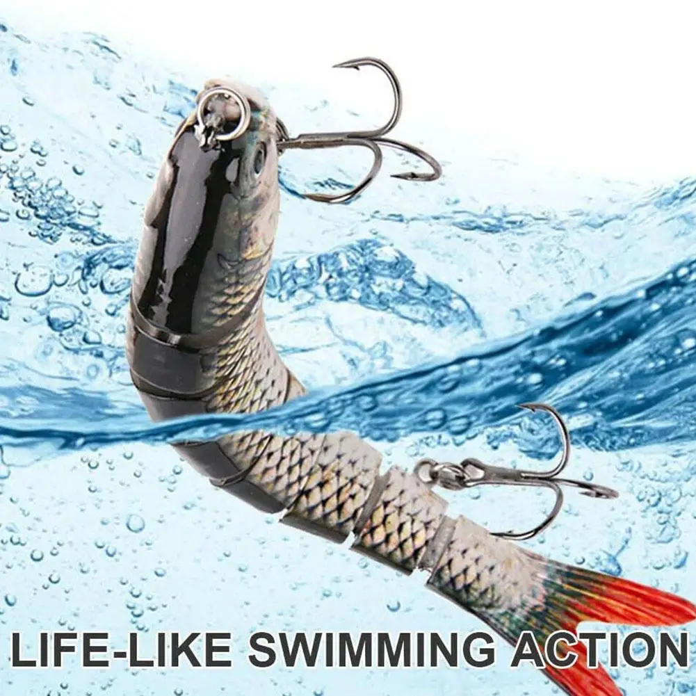 Multi Jointed Fishing Lure Slow Sinking Bionic Segmented Bait 13.4cm/18.6g Wobble Tackle for Freshwater Saltwater Pesca