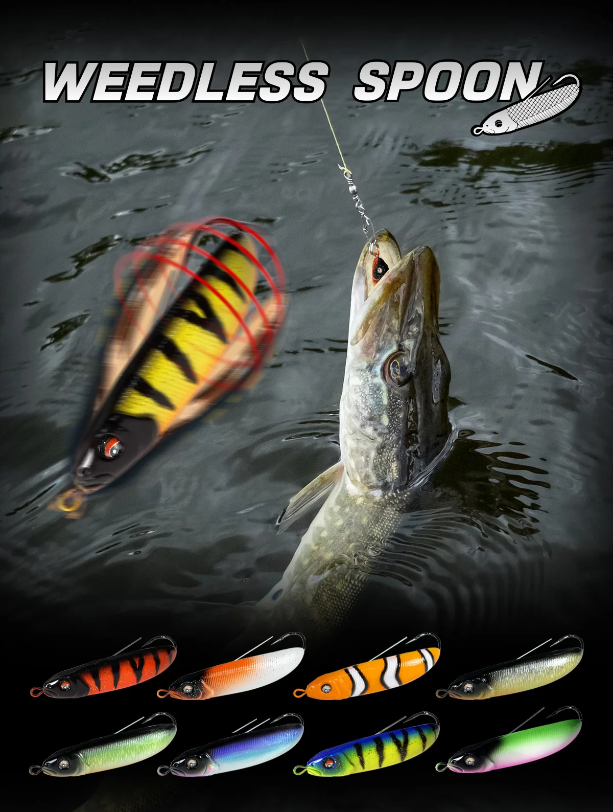 WATERBOY 60mm 12g 70mm 15g Weedless Spoon Fishing Lure Hard Bait OEM Factory