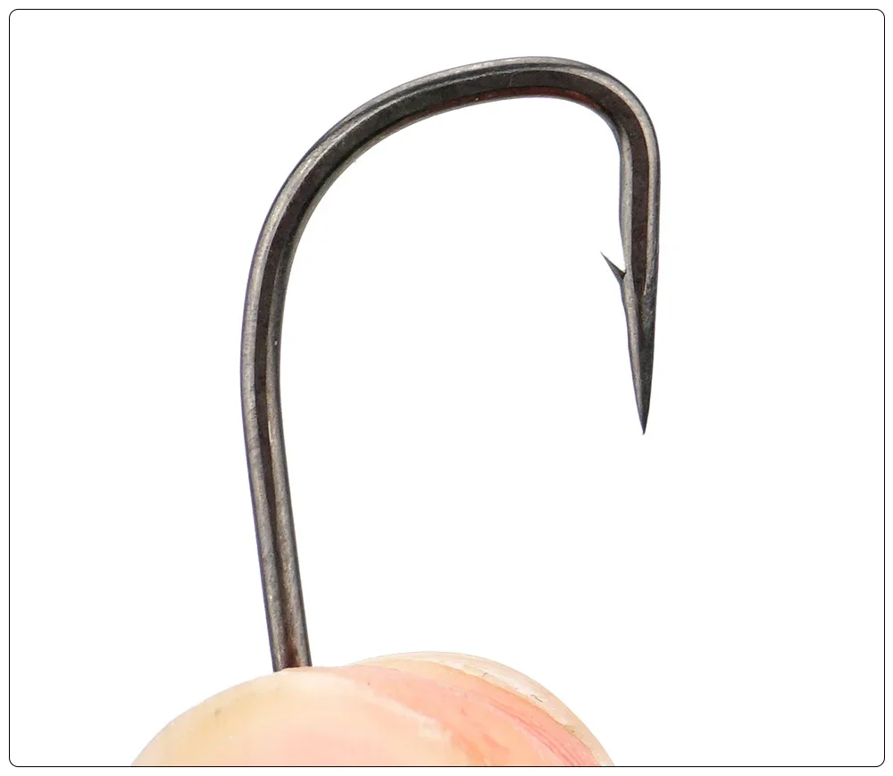 Hirisi 50pcs PTFE Coated High Carbon Stainless Steel Barbed Fish Hook With Eye 8027 Fishing Accessories Spliceable Plastic Box