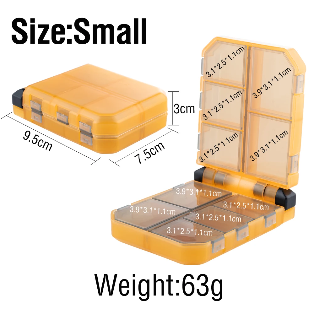 1Pc Fishing Tackle Box with Independent Compartments & DIY Partitions Damping Shaft Design for Fishing Accessories Storage