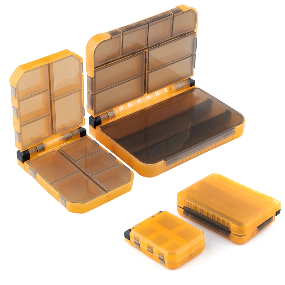 1Pc Fishing Tackle Box with Independent Compartments & DIY Partitions Damping Shaft Design for Fishing Accessories Storage