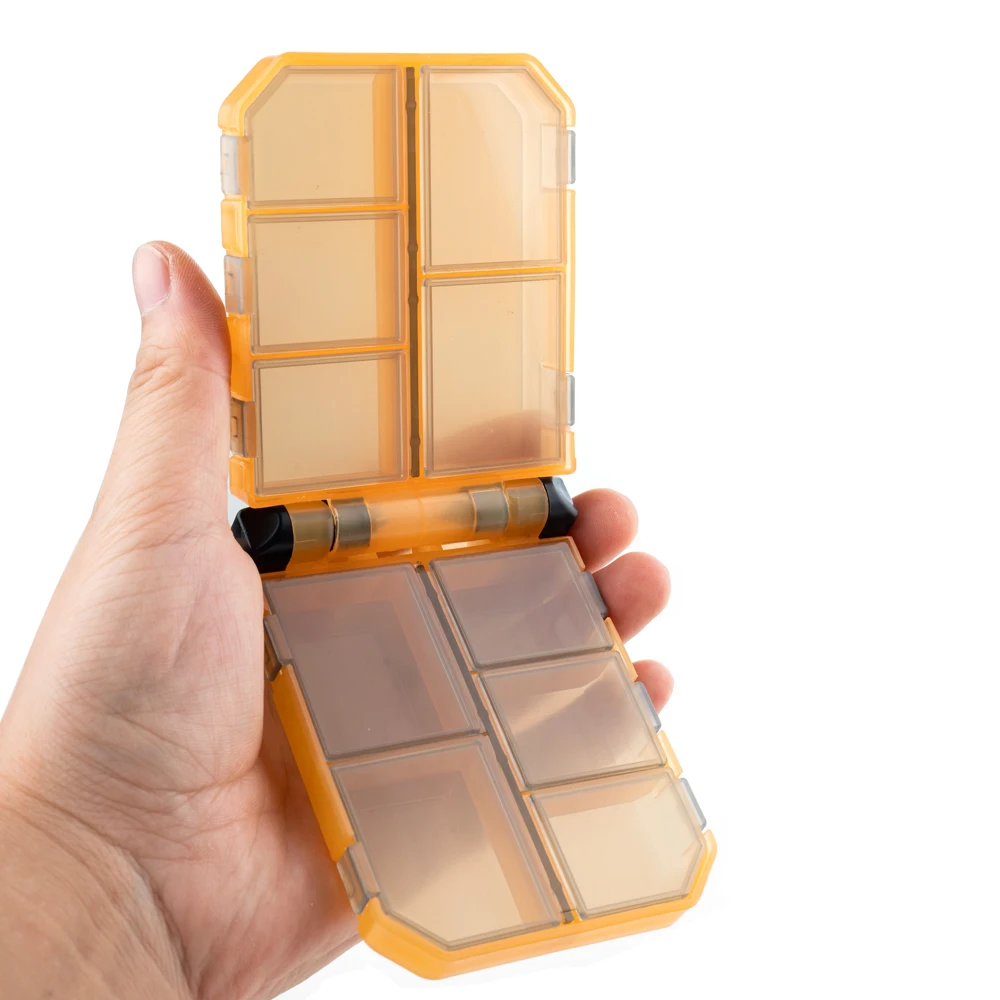1Pc Fishing Tackle Box with Independent Compartments & DIY Partitions Damping Shaft Design for Fishing Accessories Storage