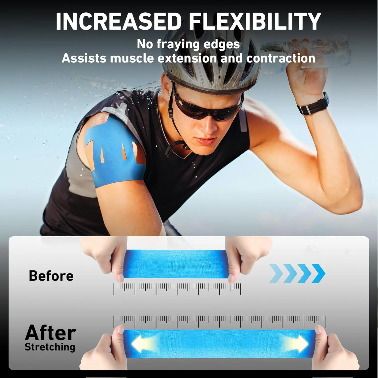 10 PCS Kinesiology Tape for Shoulder Precut,Shoulder Tape -Waterproof & Breathable, Enhance Elastic Sports Tape for Pain Support