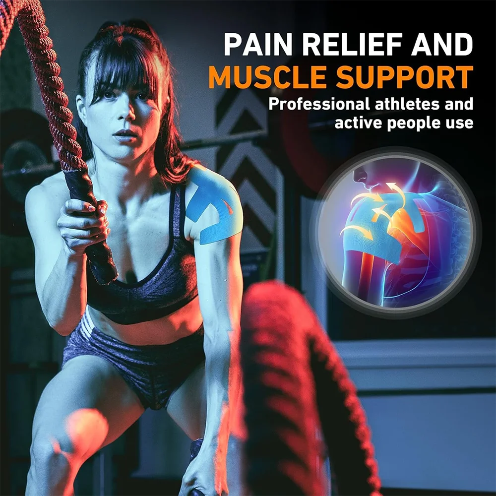 10 PCS Kinesiology Tape for Shoulder Precut,Shoulder Tape -Waterproof & Breathable, Enhance Elastic Sports Tape for Pain Support