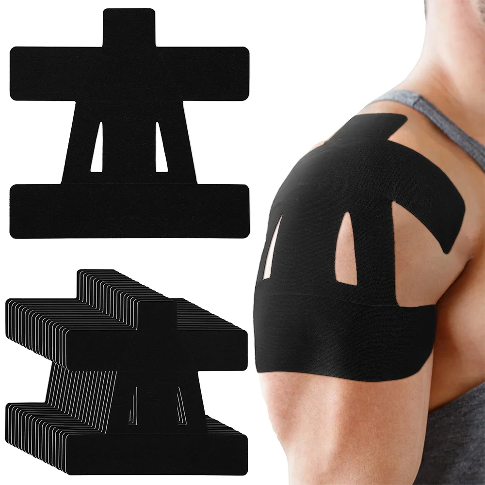 10 PCS Kinesiology Tape for Shoulder Precut,Shoulder Tape -Waterproof & Breathable, Enhance Elastic Sports Tape for Pain Support