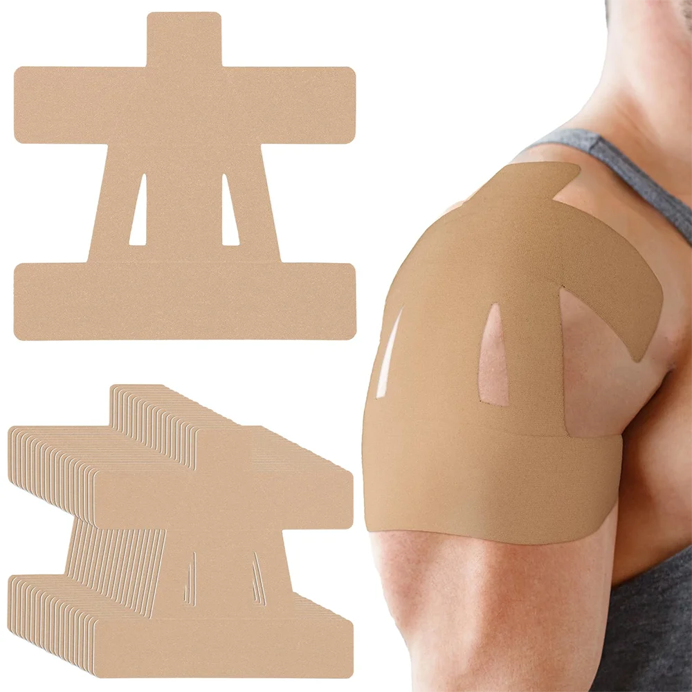 10 PCS Kinesiology Tape for Shoulder Precut,Shoulder Tape -Waterproof & Breathable, Enhance Elastic Sports Tape for Pain Support