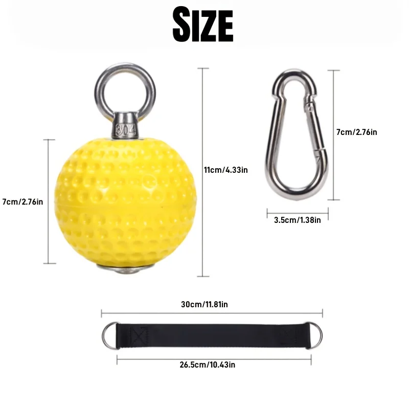 Pull Up Power Ball Hold Grips, Multifunctional Non-Slip Hand Grips Strength Trainer Exerciser for Bouldering Pull-up Kettlebells