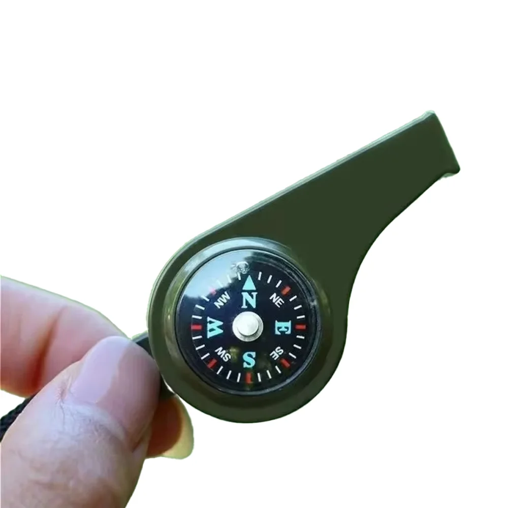 3in1 Outdoor Emergency Whistle with Compass, Thermometer, Outdoor Whistle, Convenient to Carry Suitable for Camping and Hiking