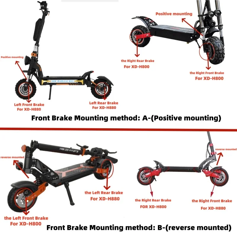 XOD Bike Electric Bike Scooter Hydraulic Brake Clamp E-bike Scooter Accessories XD-H800 /XD-H880