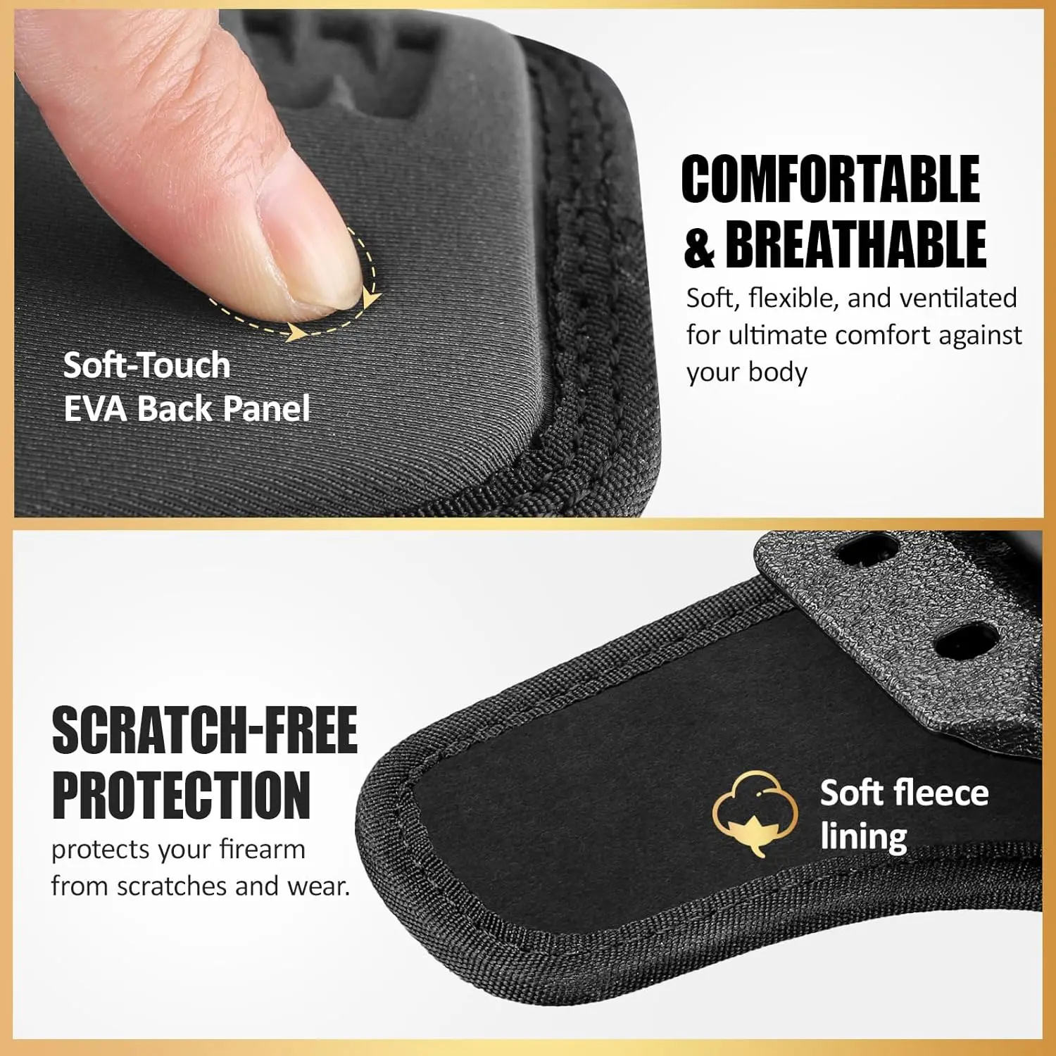 For Springfield Hellcat Pro/Hellcat/Hellcat RDP & OSP,IWB Hybrid Holster,Concealed Carry Holster,Ultimate Comfort | Right Hand