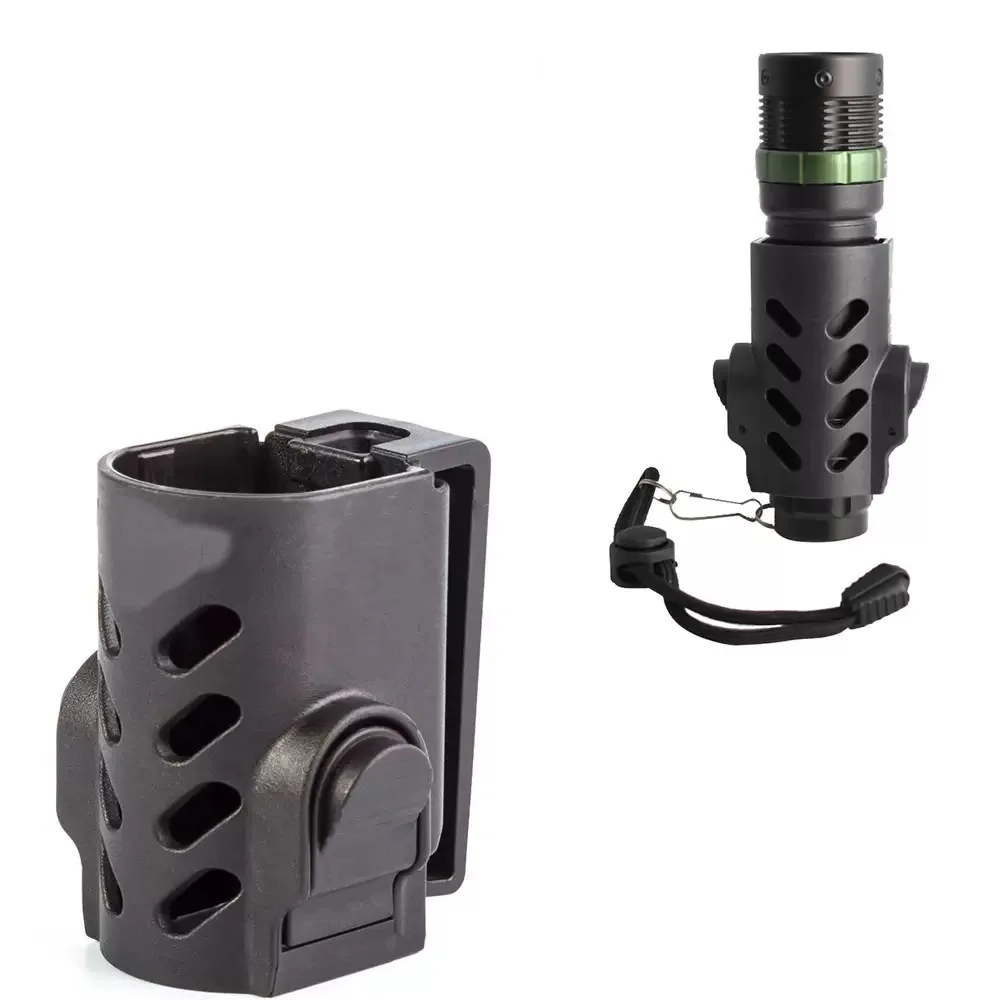 Tactical Flashlight Holster Duty Belt Universal Torch Carry Case Outdoor Flash Light Adjustable Flashlight Holder
