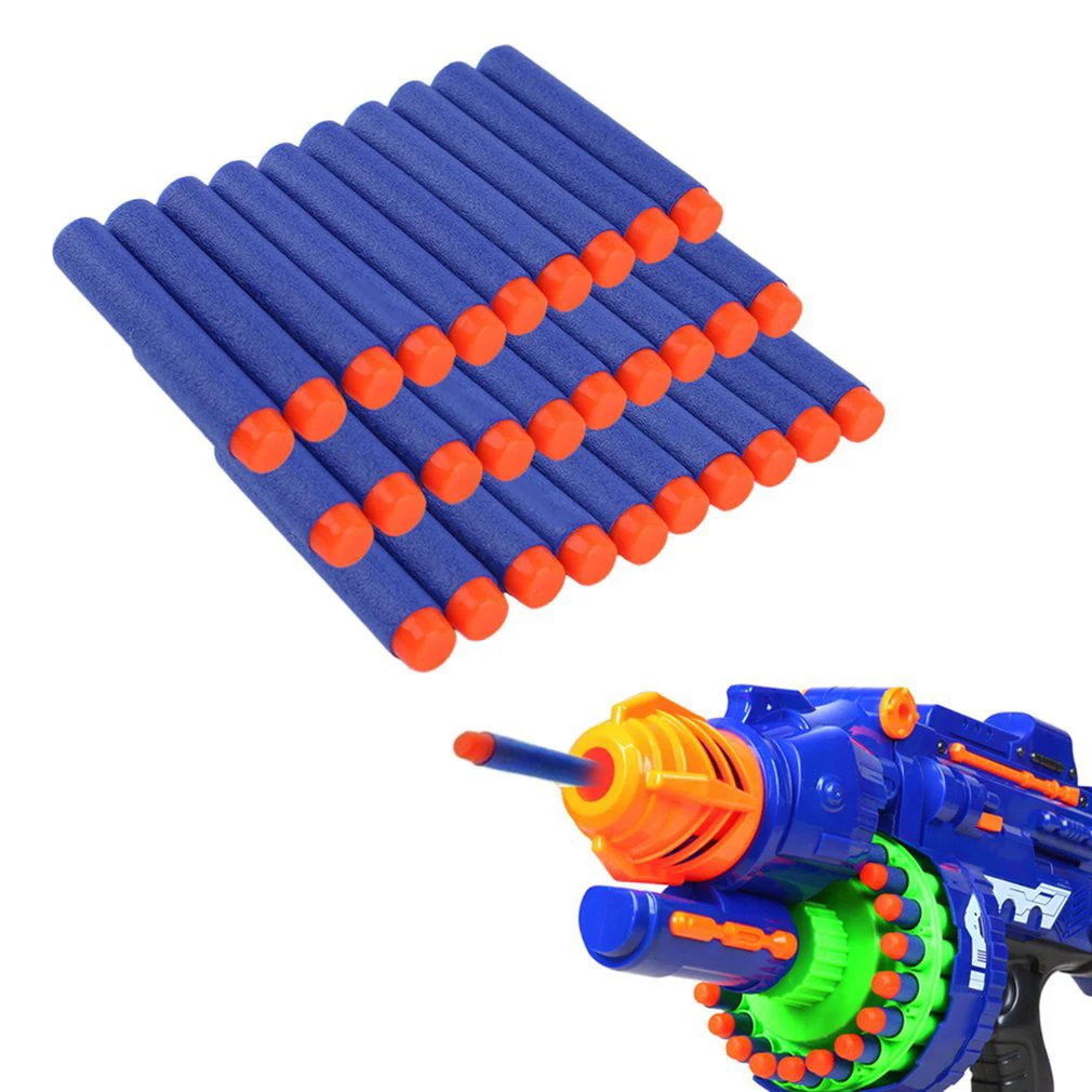 50/100pcs 7.2cm For Nerf Soft Bullets Darts Round Head Refill Sponge Darts Children Toy Gun Bccessories Bullet For Nerf Blasters